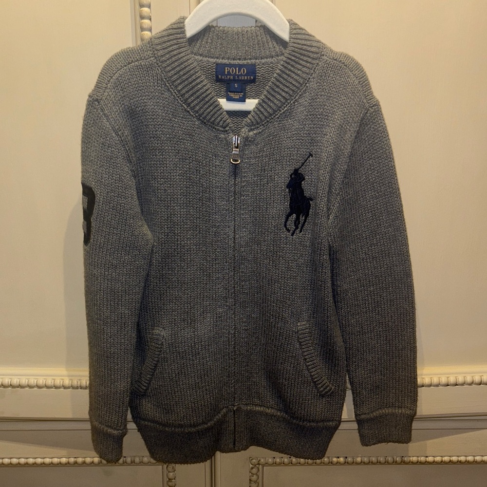 Polo by Ralph Lauren Kids Charcoal Knit Jacket